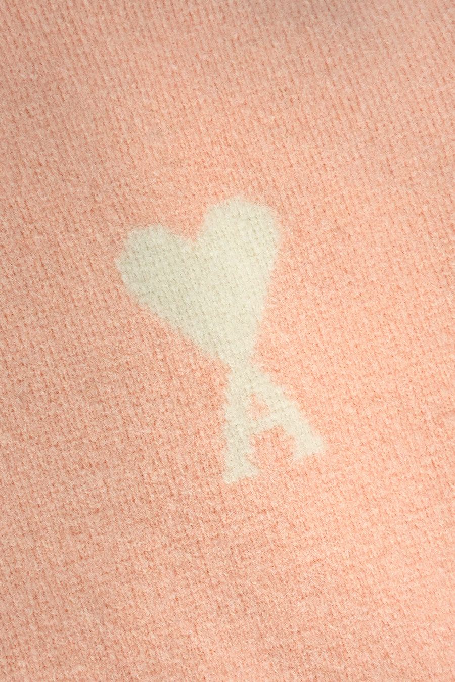 AMI PARIS - PULL COL ROND AMI DE COEUR POUDRE ET ÉCRU - LE LABO STORE