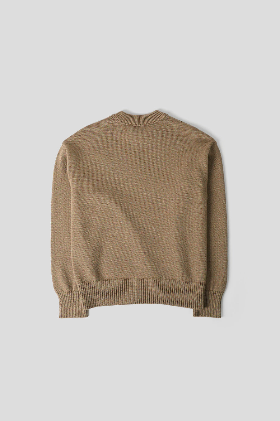 AMI PARIS - TAUPE BEIGE AND OFF-WHITE ROUND NECK AMI DE COEUL PULL - LE LABO STORE
