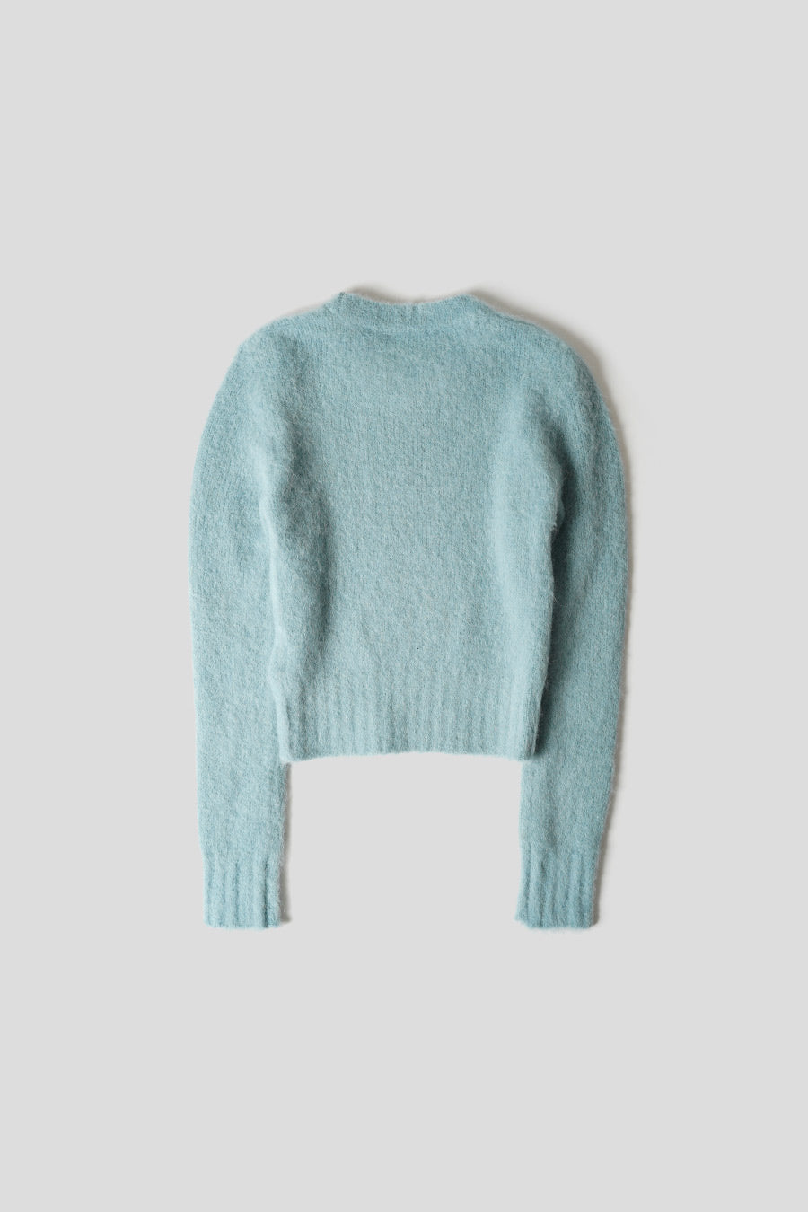 AMI PARIS - PULL EN ALPAGA BROSSÉ AQUAMARINE - LE LABO STORE