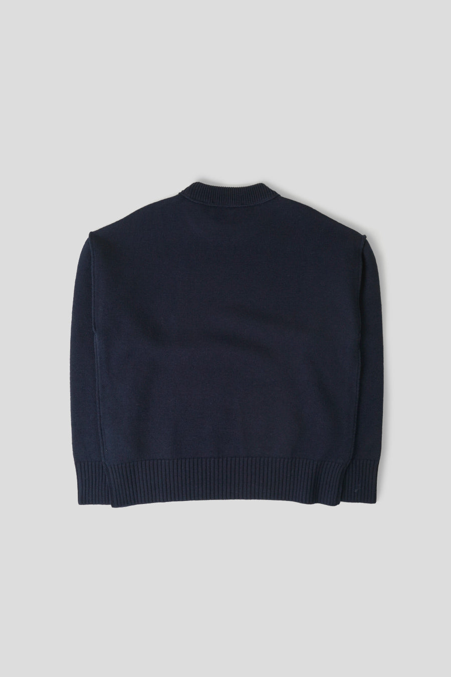 AMI PARIS - PULL EN LAINE AMI DE COEUR BLEU MARINE - LE LABO STORE