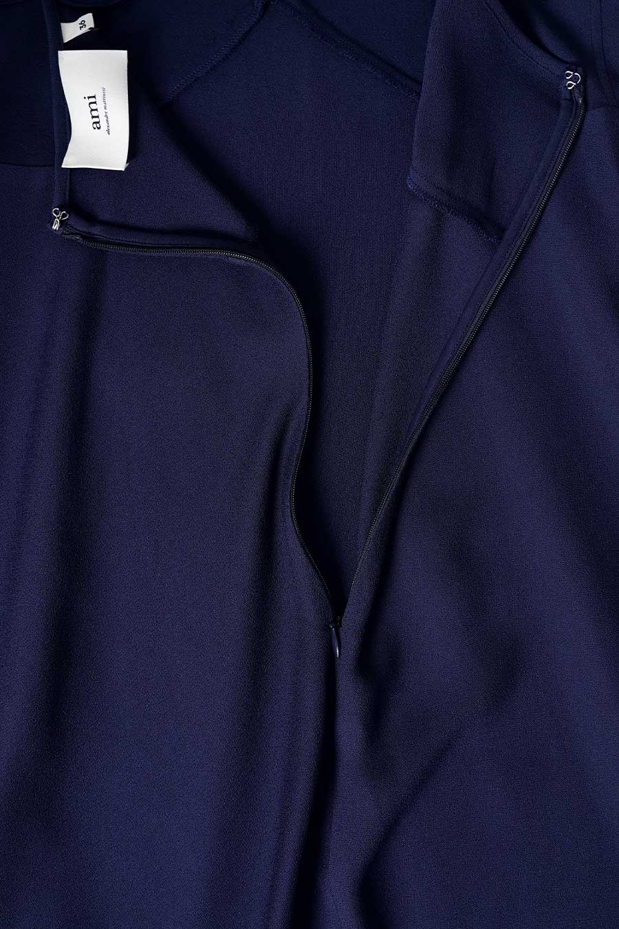 AMI PARIS - LONG V-NECK DRESS IN NAUTICAL BLUE - LE LABO STORE