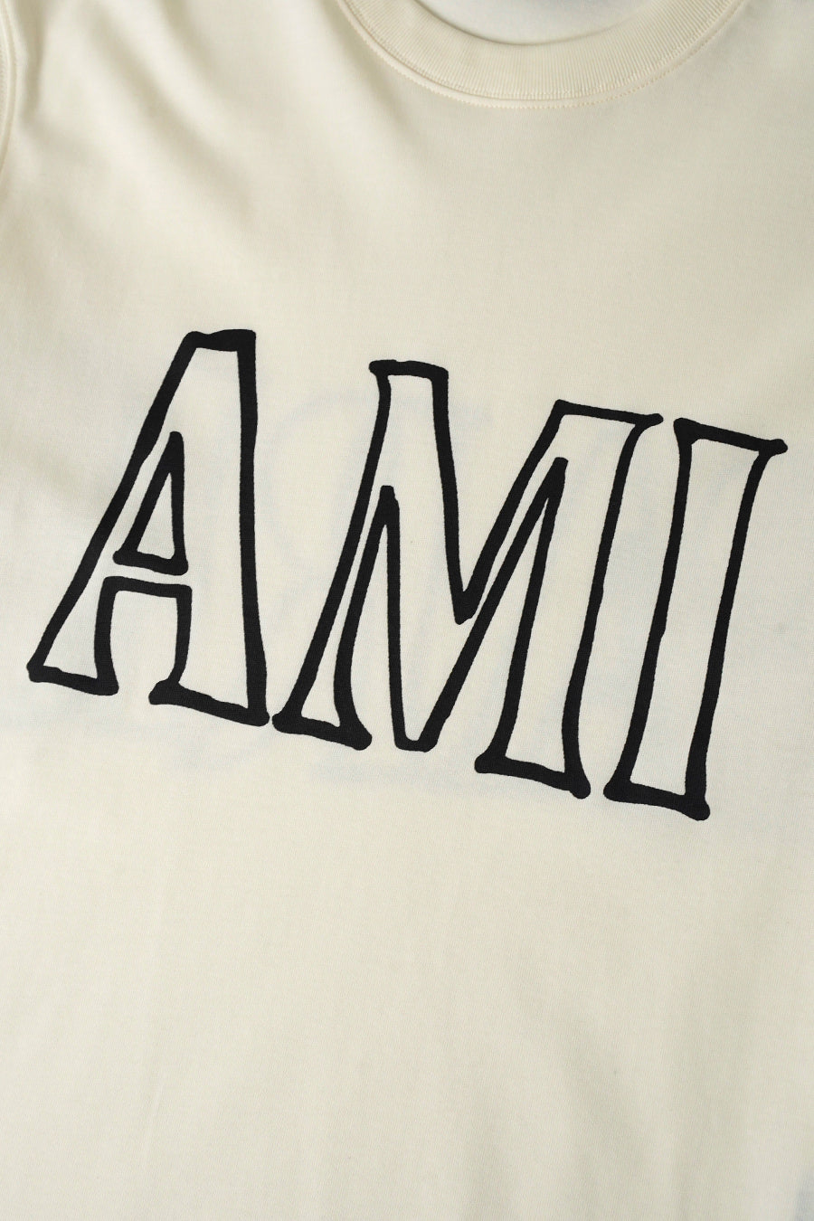 AMI PARIS - T-SHIRT BOXY AMI PARIS PRINT BLANC CREME - LE LABO STORE