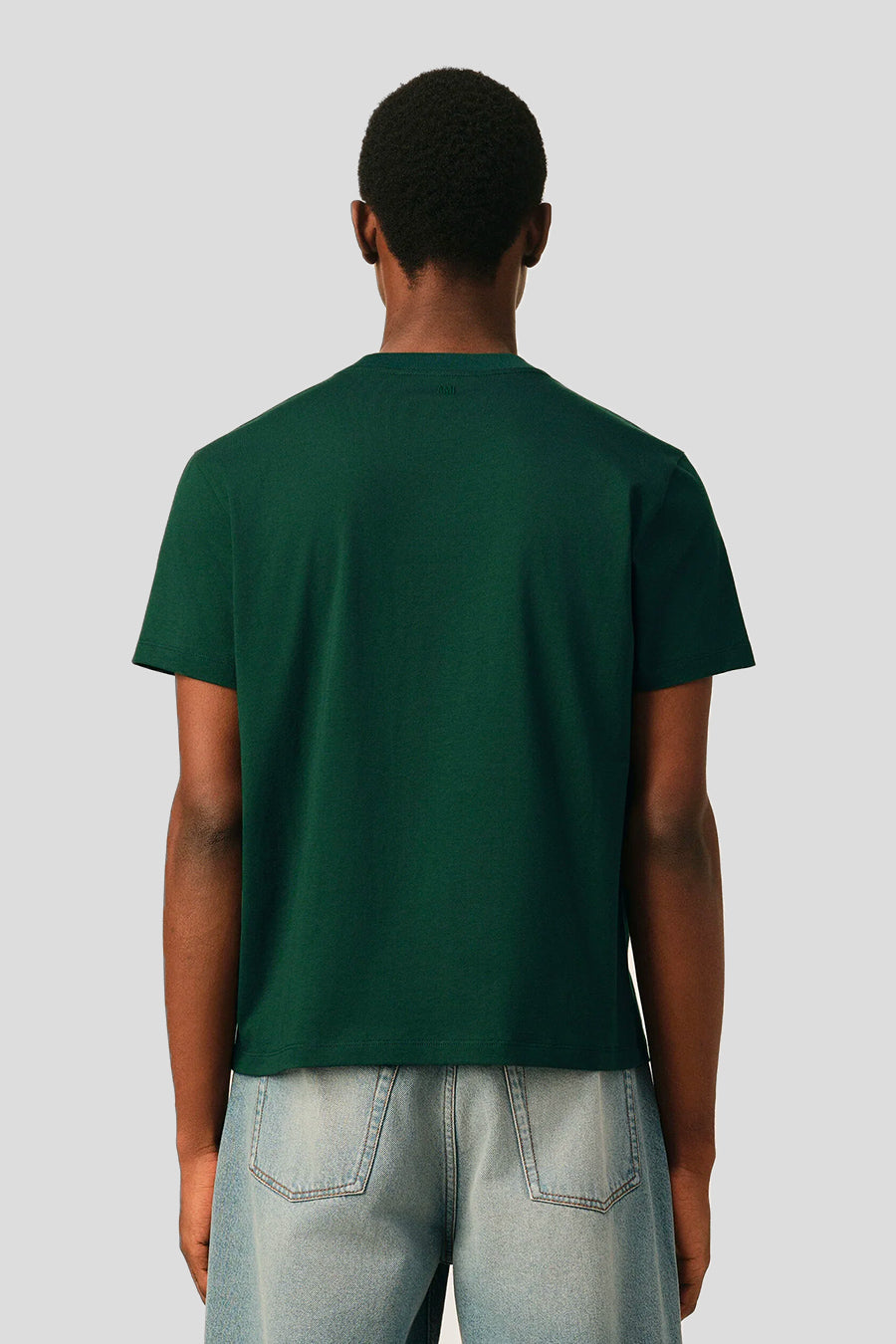 AMI PARIS - T-SHIRT CONTRASTED ADC VERT FONCÉ - LE LABO STORE