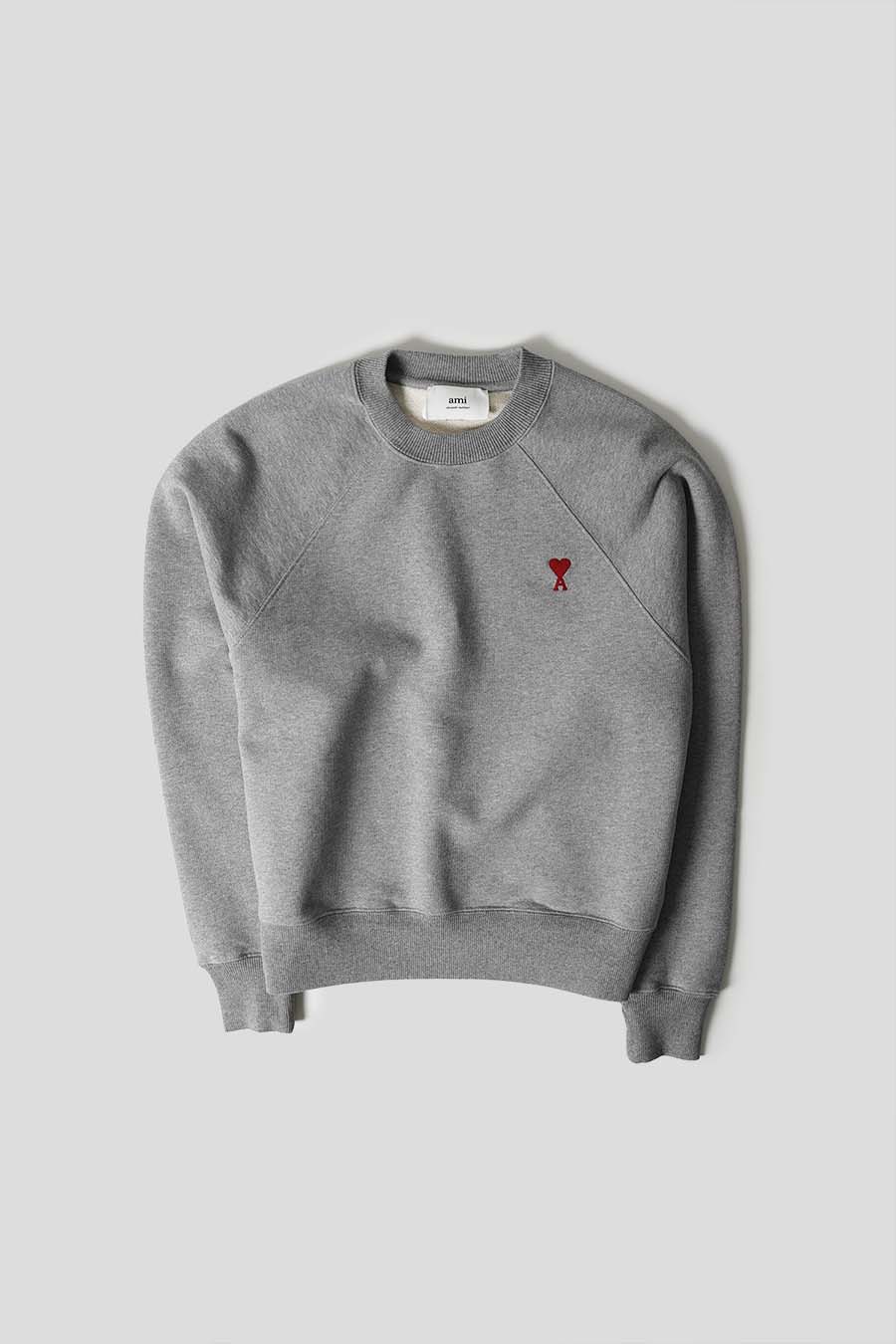 AMI PARIS - SWEATSHIRT AMI DE COEUR GRIS CHINÉ – LE LABO STORE