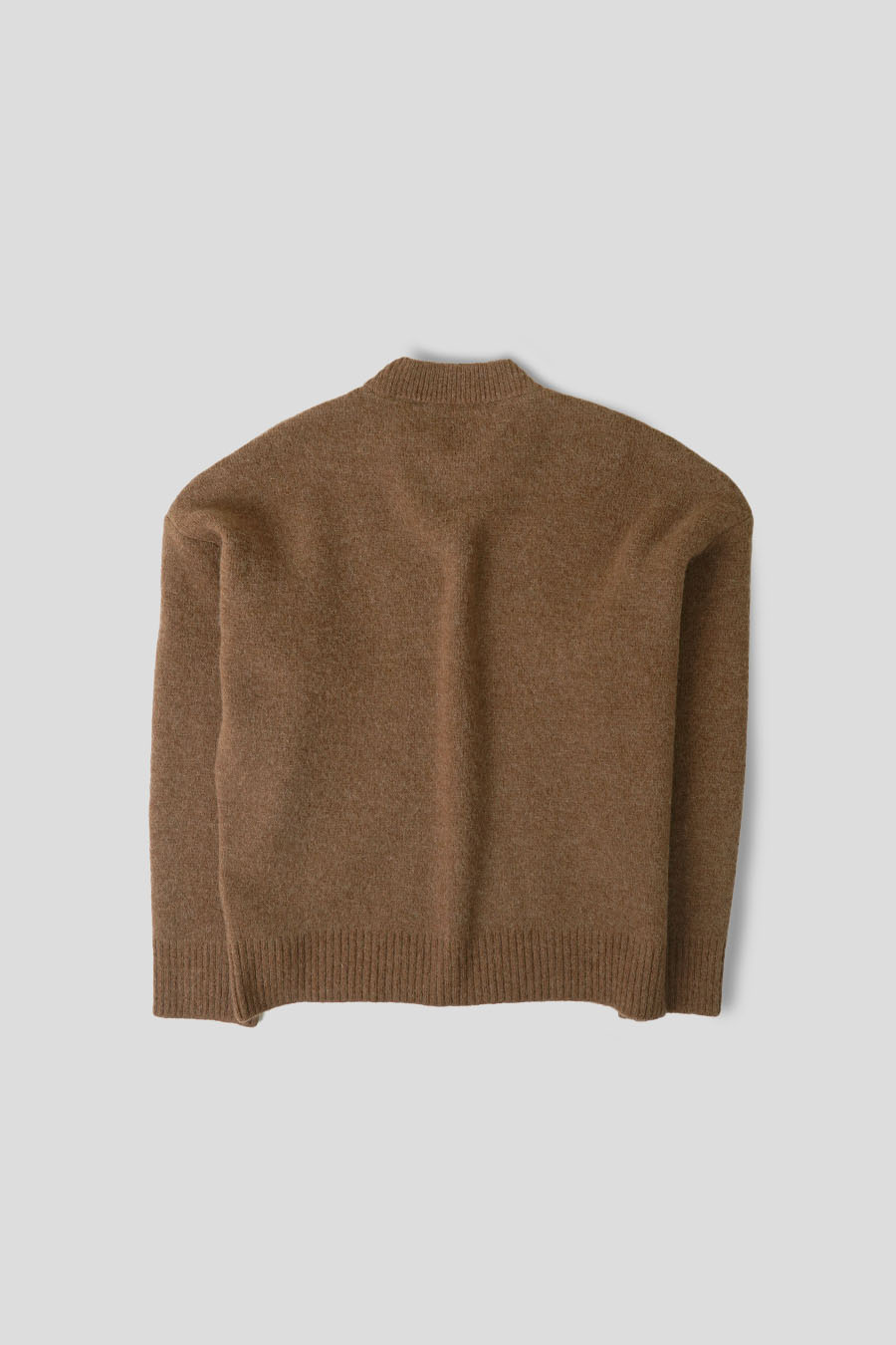 AMI PARIS - PULL COL ROND AMI DE COEUR NOISETTE ET ECRU - LE LABO STORE