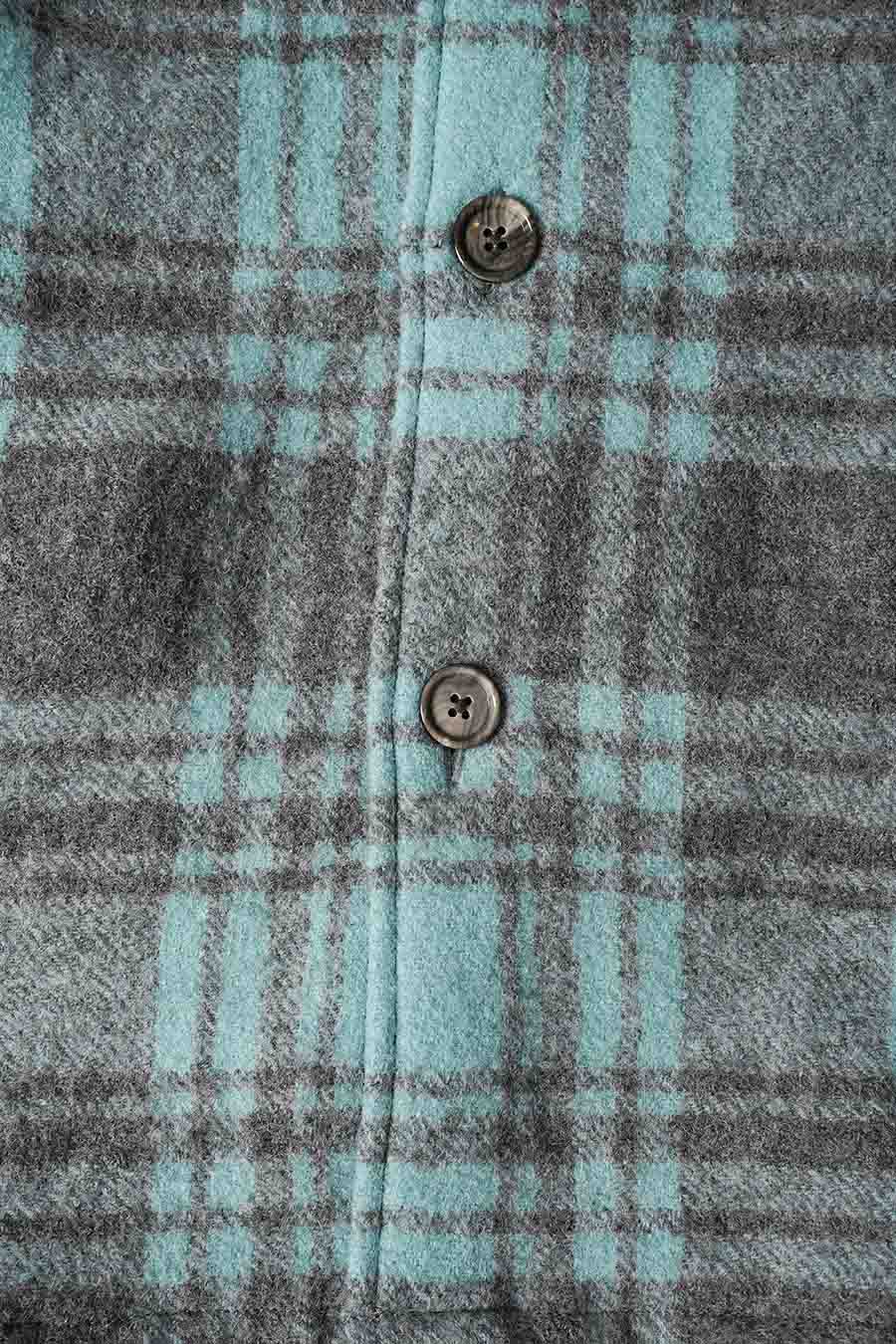 AMI PARIS - OVERSIZE AQUAMARINE AND MINERAL GREY OVERSHIRT - LE LABO STORE