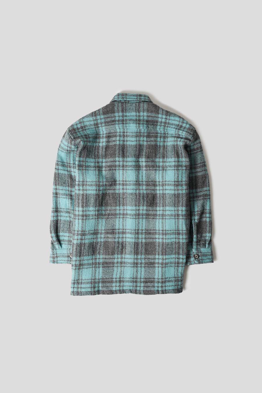 AMI PARIS - OVERSIZE AQUAMARINE AND MINERAL GREY OVERSHIRT - LE LABO STORE