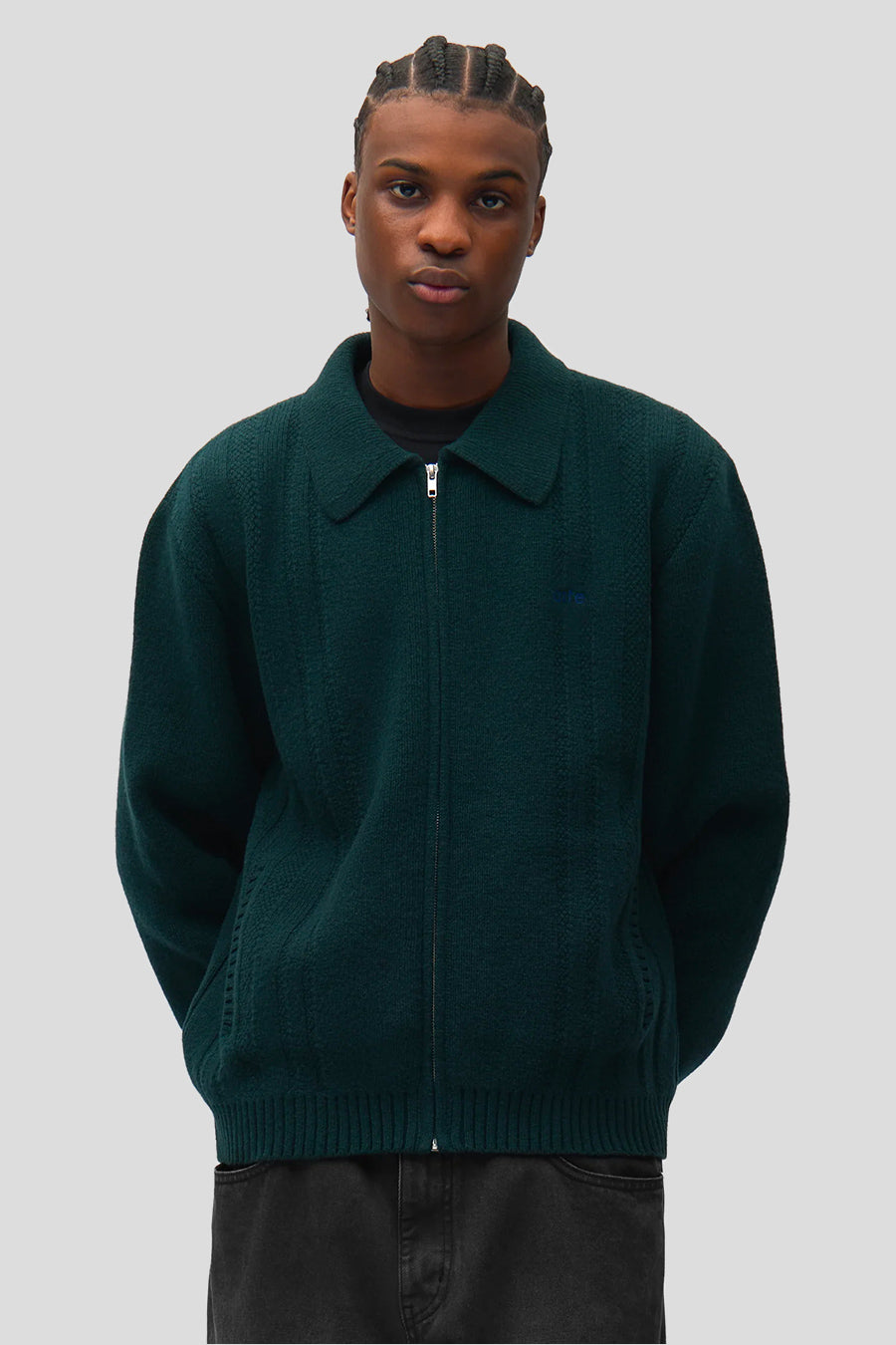 Arte - CARDIGAN COLOUR LINE VERT FONCÉ - LE LABO STORE