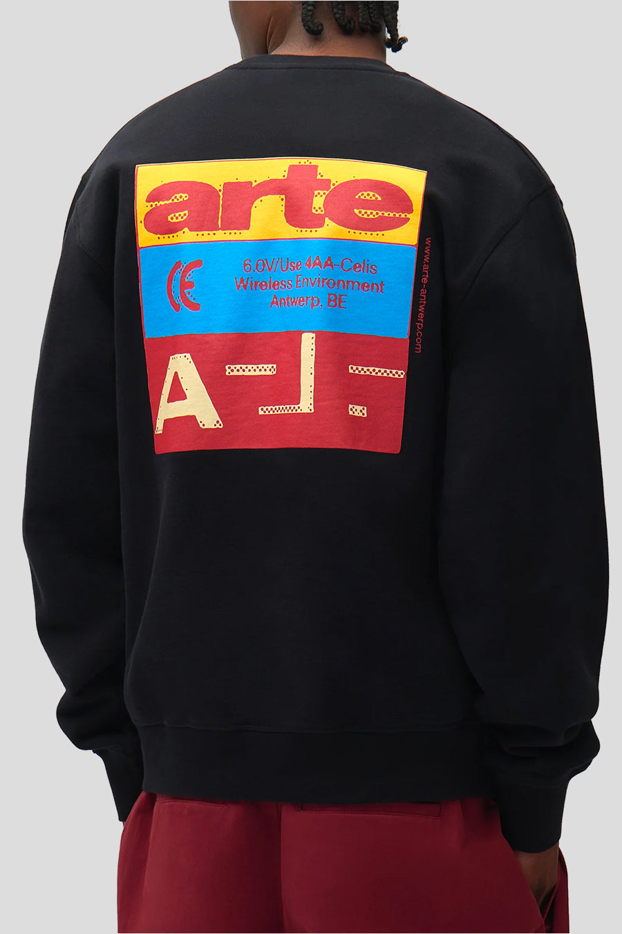 Arte - BLACK MULTICOLOR PRINT CREWNECK - LE LABO STORE
