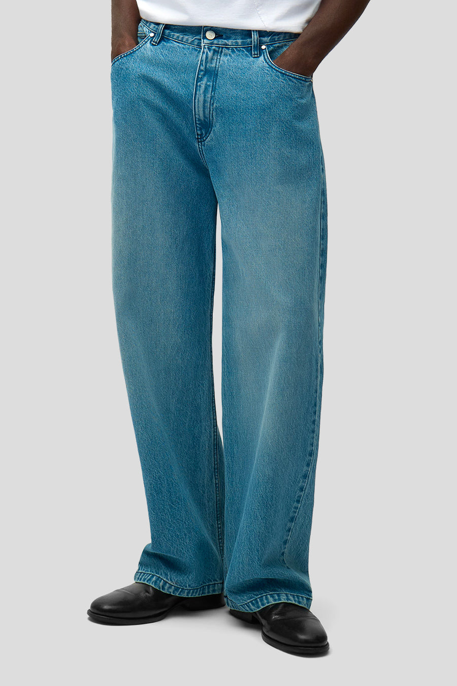 Arte - JEAN CIRCLE LOGO POCKET DENIM BLEACH - LE LABO STORE