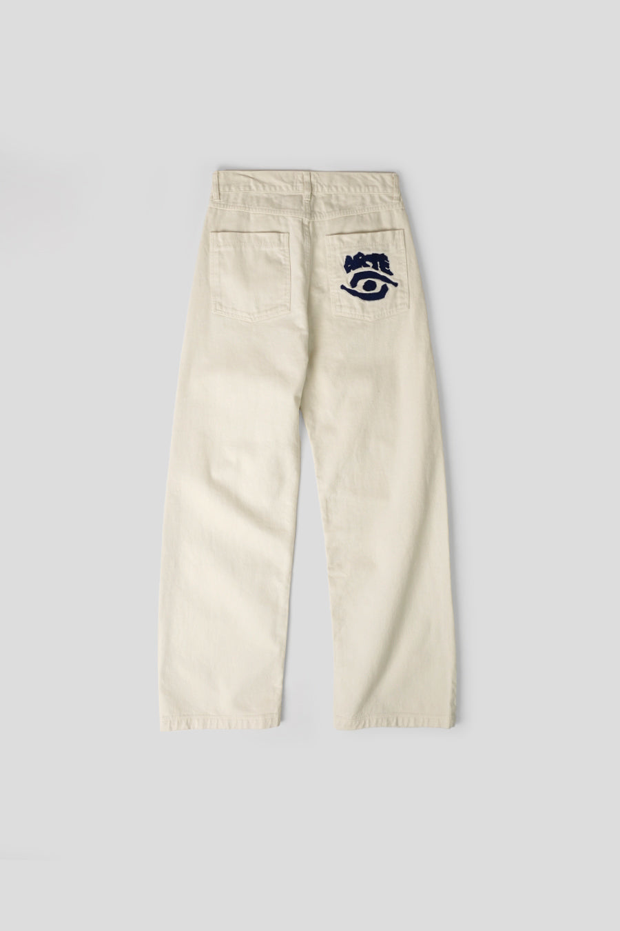 Arte - PANTALON GRAPHIQUE À POCHE ARRIÈRE CRÈME - LE LABO STORE