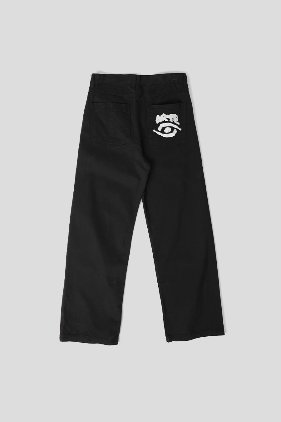 Arte - PANTALON GRAPHIQUE À POCHE ARRIÈRE NOIR - LE LABO STORE