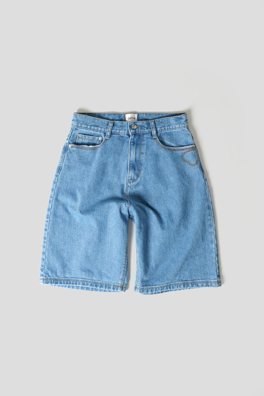 Arte - SHORT SILVAIN HEART DETAIL BLEU DENIM - LE LABO STORE