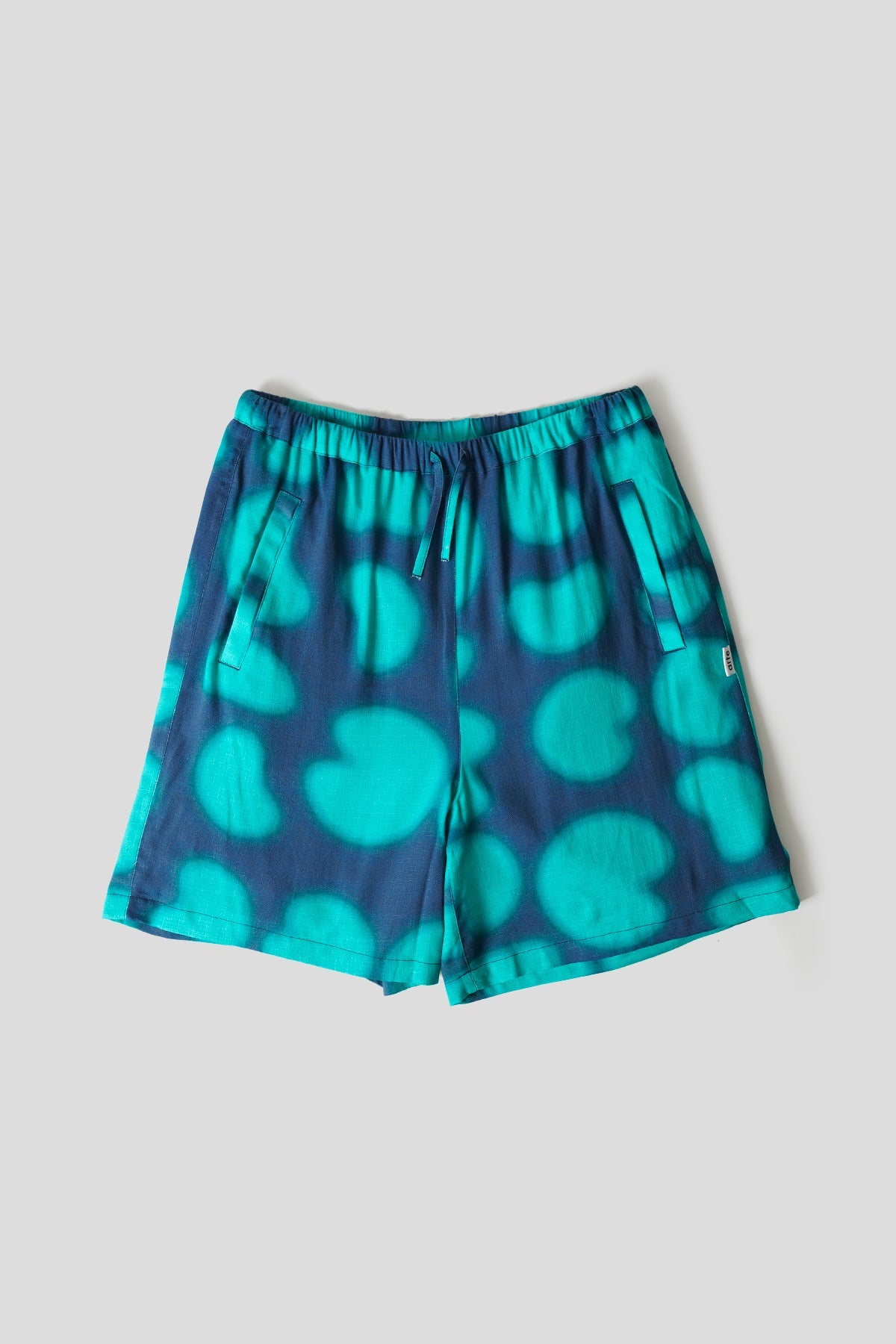 Arte - STOLP PRINT SHORTS NAVY BLUE AND GREEN - LE LABO STORE