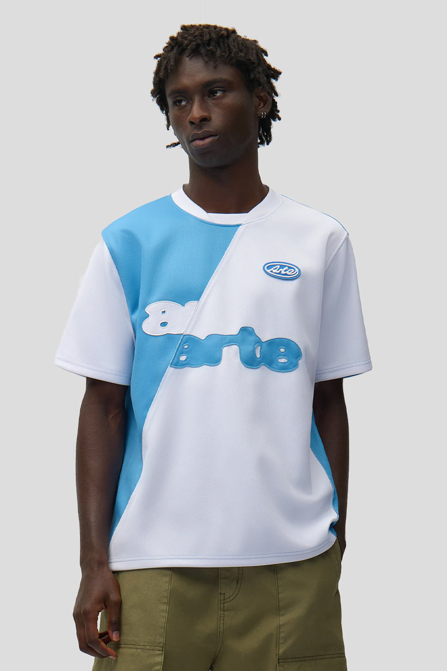 Arte - BLUE AND WHITE FOOTBALL T-SHIRT - LE LABO STORE