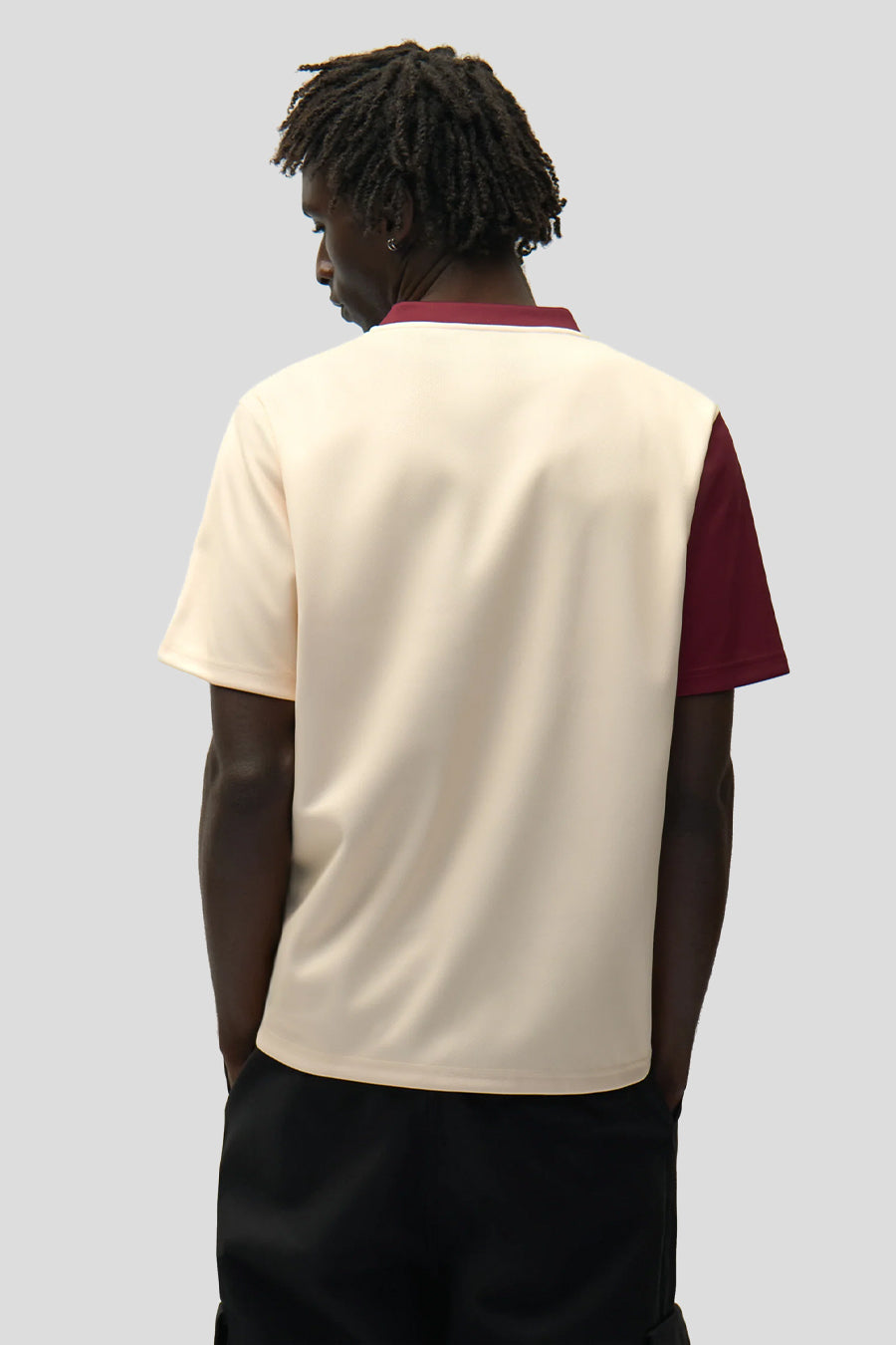 Arte - BURGUNDY AND CREAM FOOTBALL T-SHIRT - LE LABO STORE