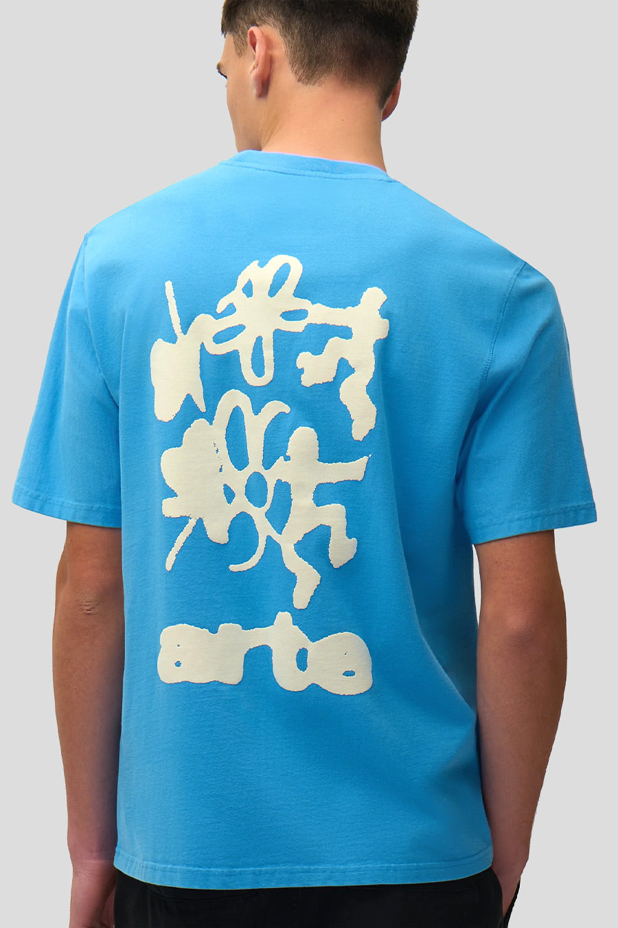Arte - BLUE BLURRY BACK PRINT T-SHIRT - LE LABO STORE