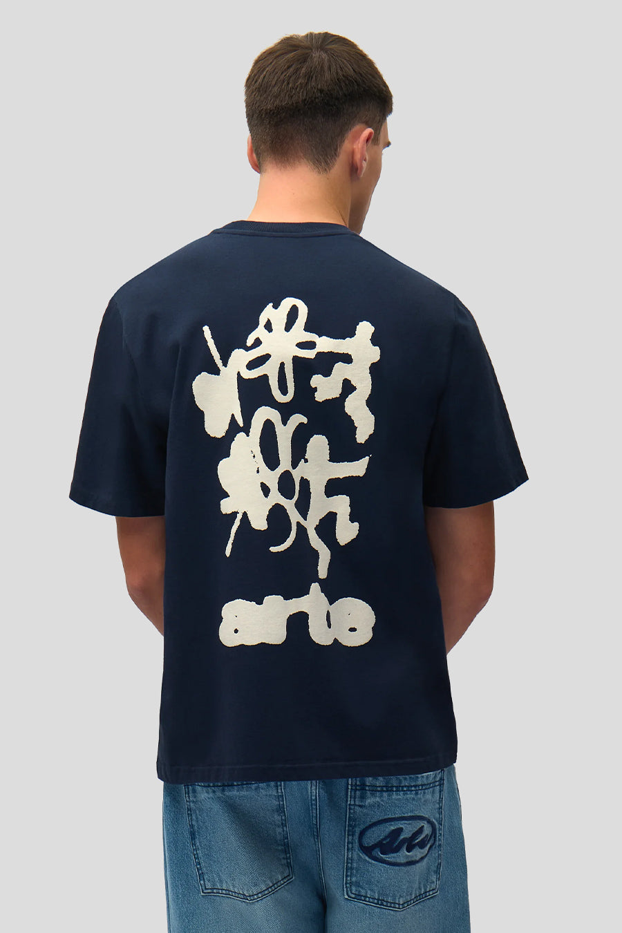 Arte - NAVY BLURRY BACK PRINT T-SHIRT - LE LABO STORE
