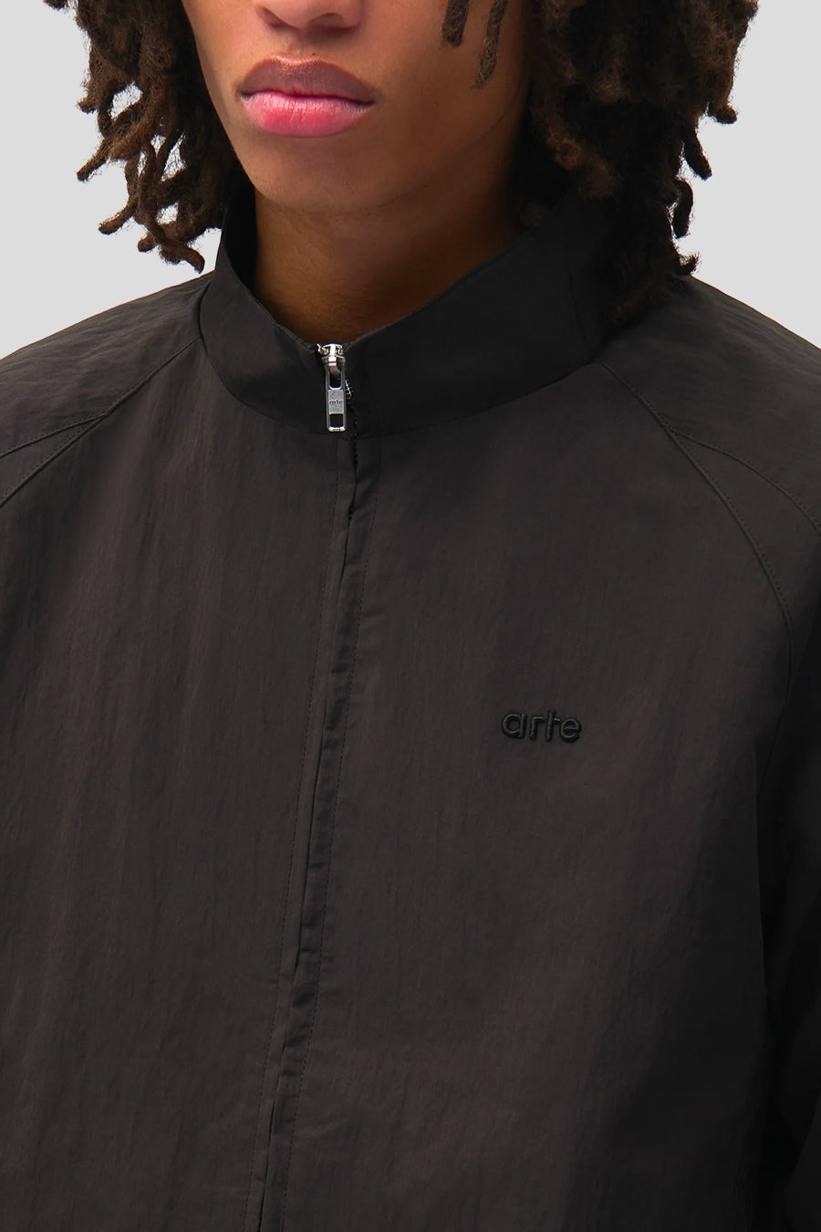 Arte - BLACK COTTON MIX TRACK JACKET - LE LABO STORE