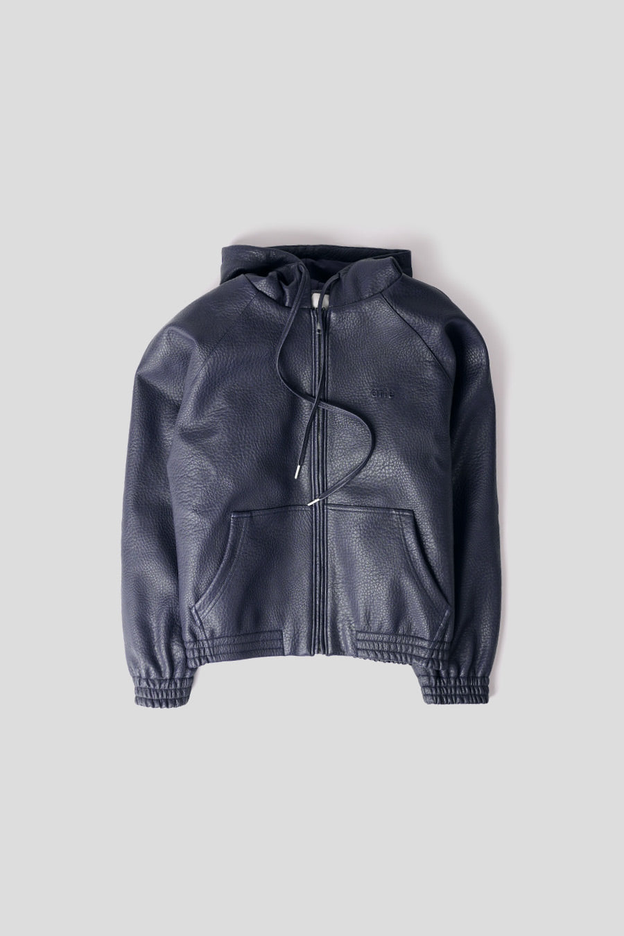 Arte - NAVY LEATHER HOODED JACKET  - LE LABO STORE