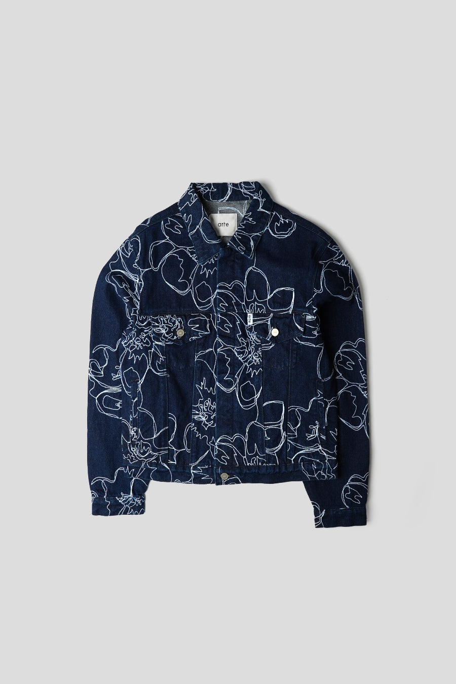 Arte - NAVY FLOWER STITCH JACKET - LE LABO STORE