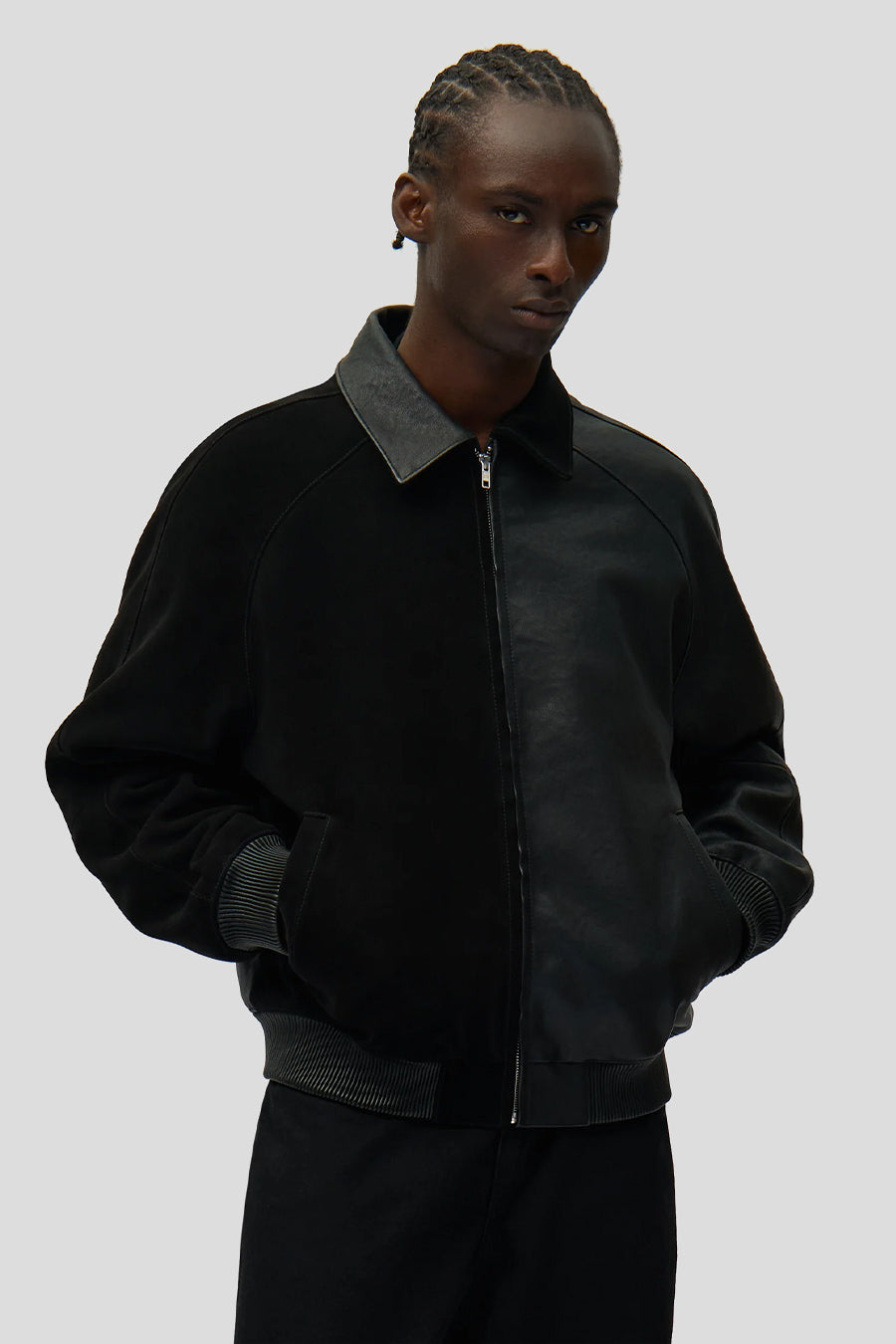 Arte - BLACK MULTI LEATHER JACKET - LE LABO STORE