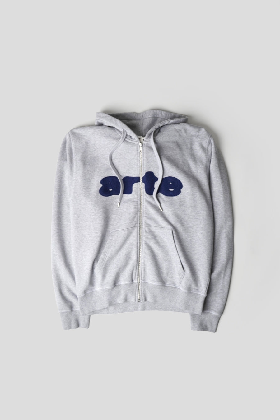 Arte - HOODIE ZIP EMBROIDERY GRIS ET BLEU FONCÉ - LE LABO STORE