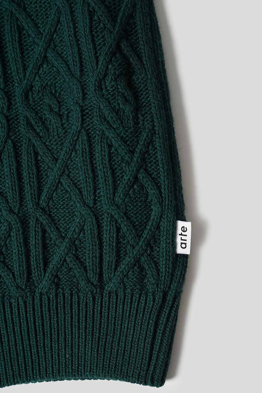 Arte - CARDIGAN KARL MULTI VERT FONCÉ - LE LABO STORE