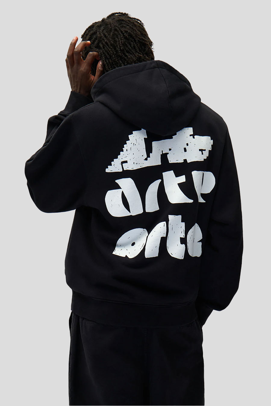 Arte - BLACK MULTI PRINT HOODIE - LE LABO STORE