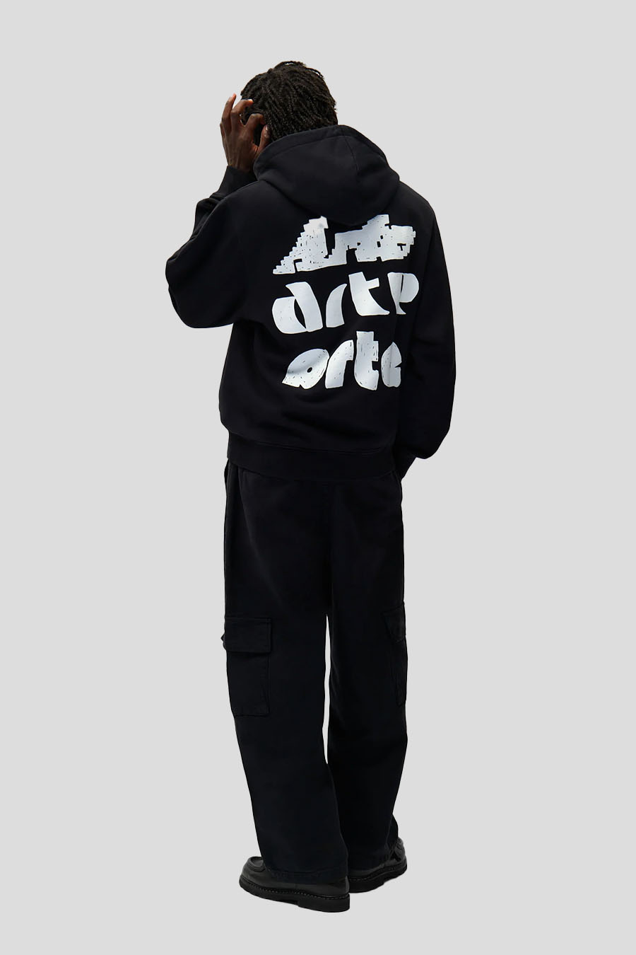 Arte - BLACK MULTI PRINT HOODIE - LE LABO STORE