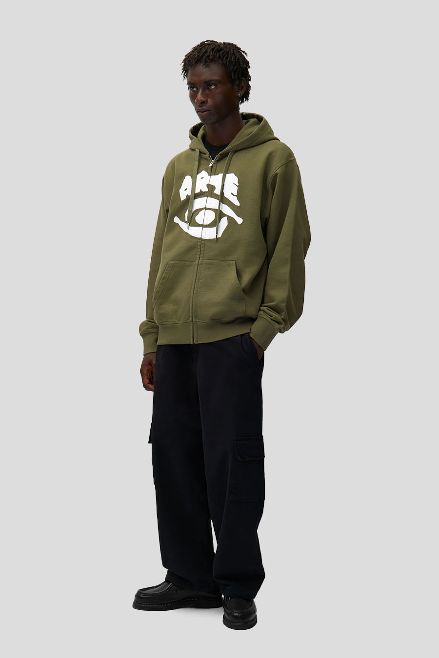 Arte - GREEN EYE FRONT ZIP-UP HOODIE - LE LABO STORE