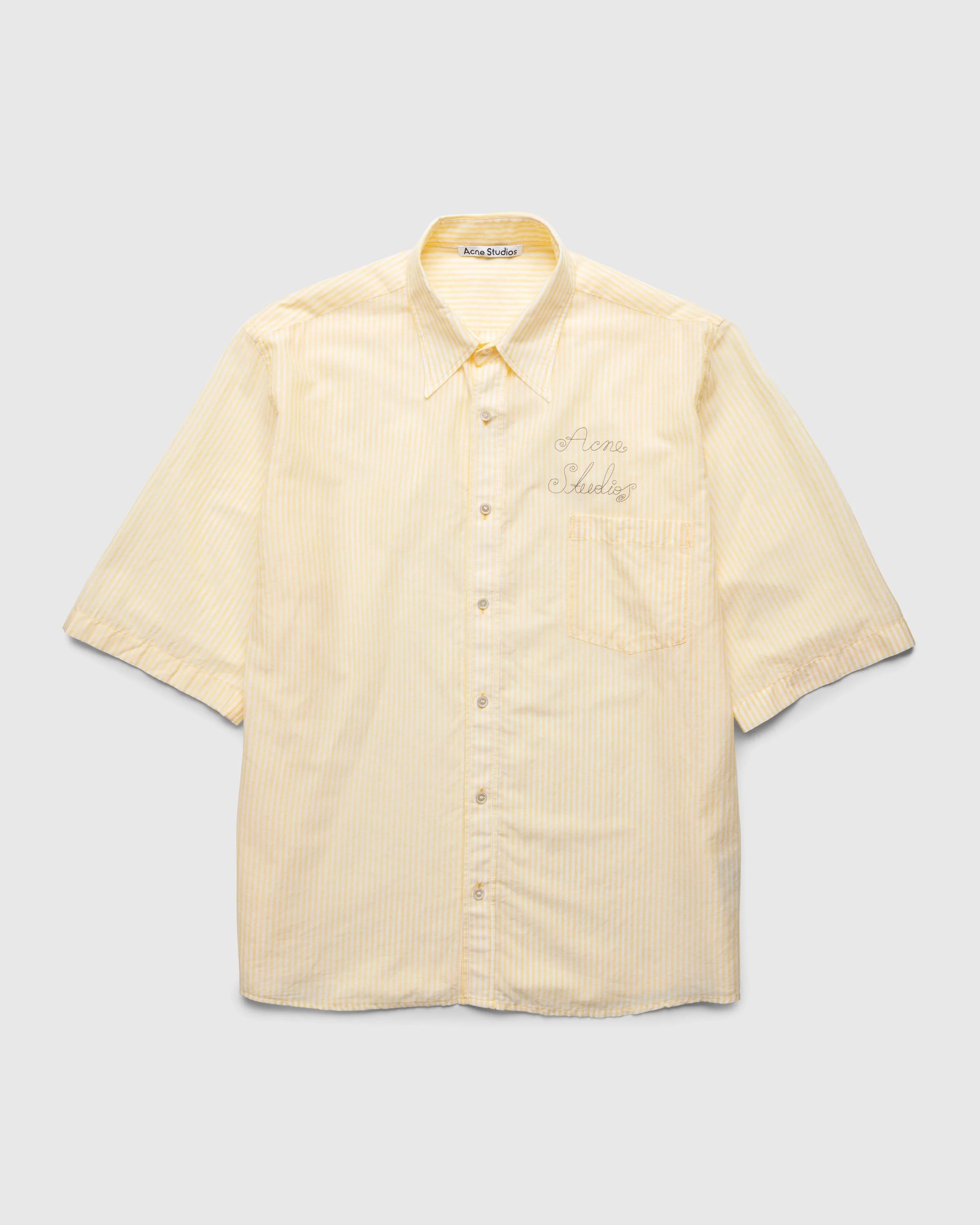 ACNE STUDIOS - YELLOW AND WHITE SHORT-SLEEVED SHIRT - LE LABO STORE