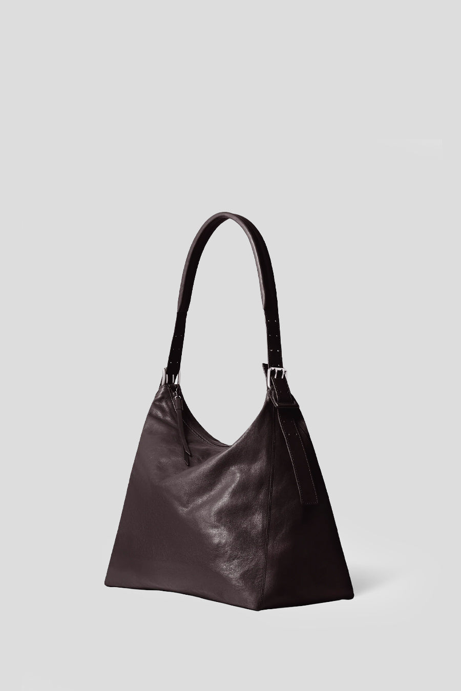 LEMAIRE - SAC BELTED HOBO CHOCOLAT FONCÉ - LE LABO STORE
