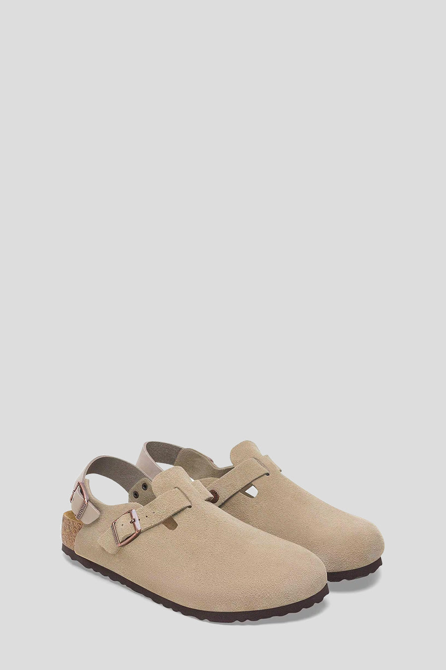 BIRKENSTOCK - MULE TOKIO II SUEDE NARROW FIT TAUPE - LE LABO STORE