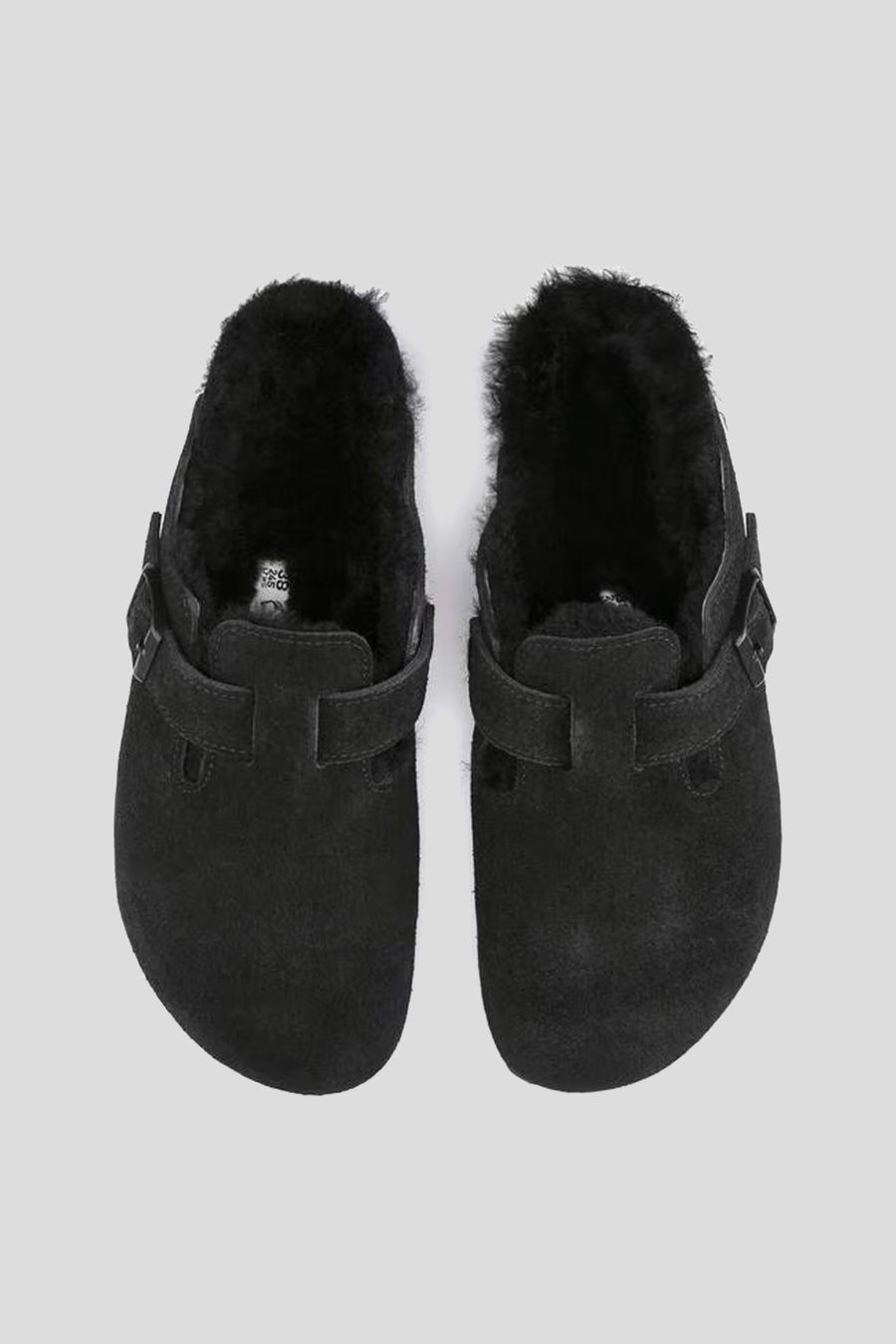 BIRKENSTOCK - BLACK VL SHEARLING BOSTON MULES - LE LABO STORE