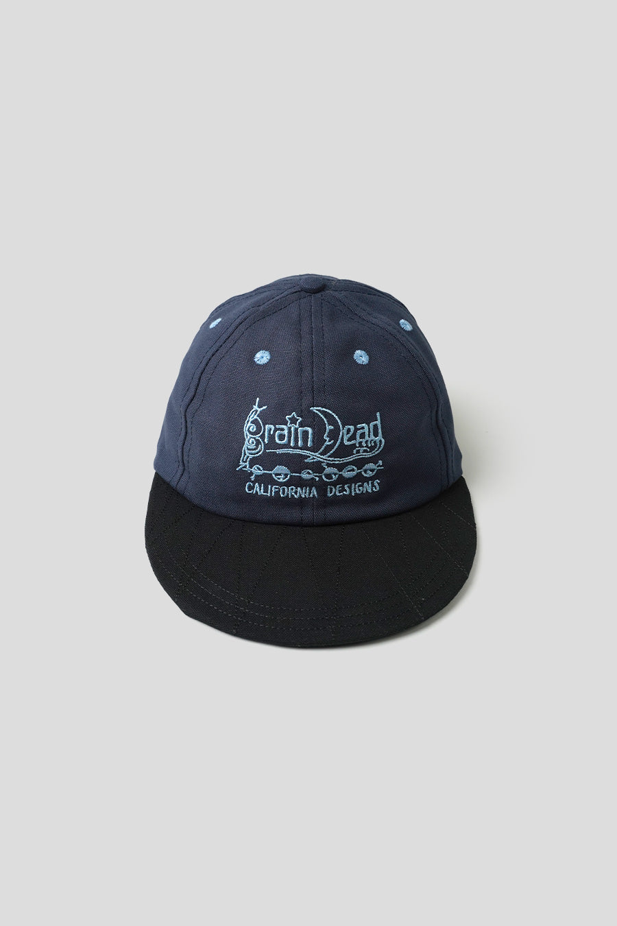 BRAIN DEAD - CASQUETTE CALIFORNIA DESIGNS LONG BRIM BLEUE ET NOIRE - LE LABO STORE