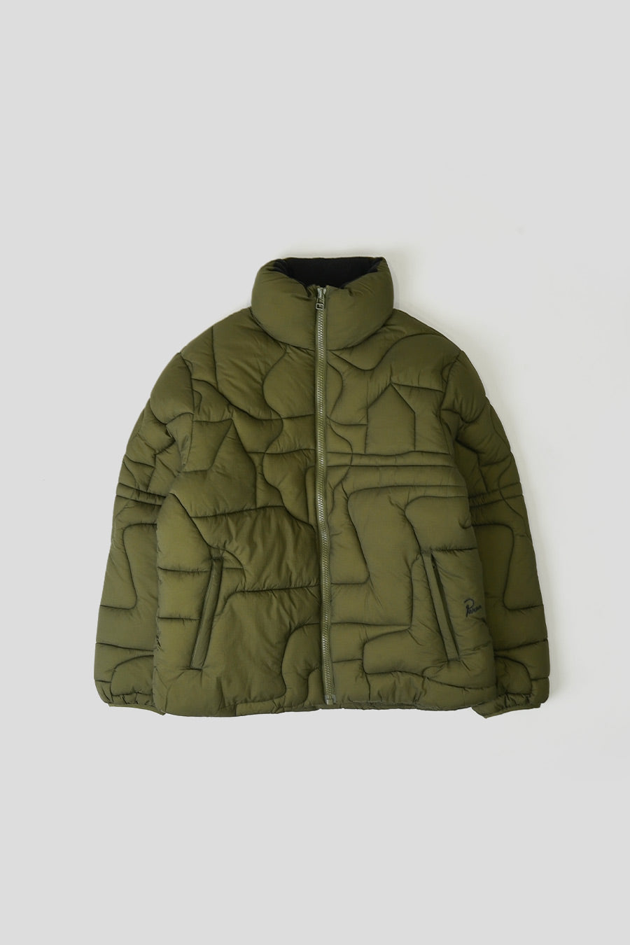 BY PARRA - DARK GREEN BORING VILLAGE PUFFER JACKET - LE LABO STORE