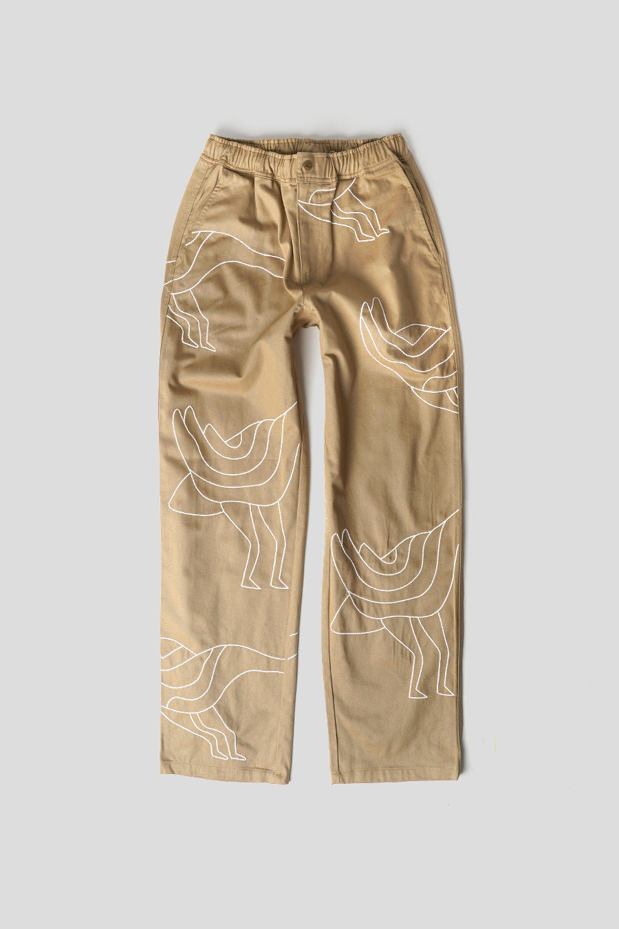 BY PARRA - PANTALON STITCHED UP DUCK BRUN CLAIR - LE LABO STORE