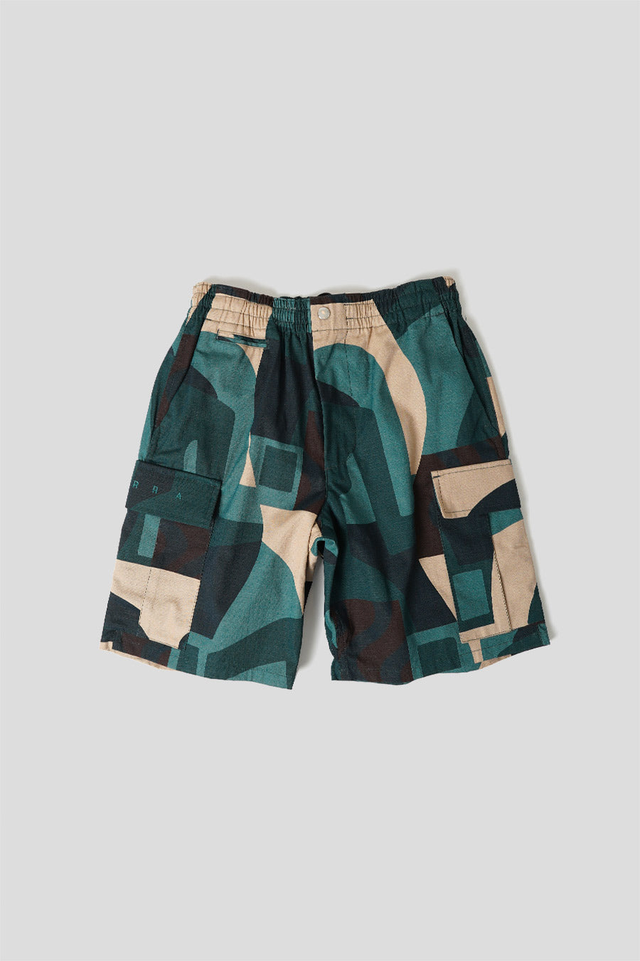 BY PARRA - GREEN DISTORTED CAMO SHORTS - LE LABO STORE