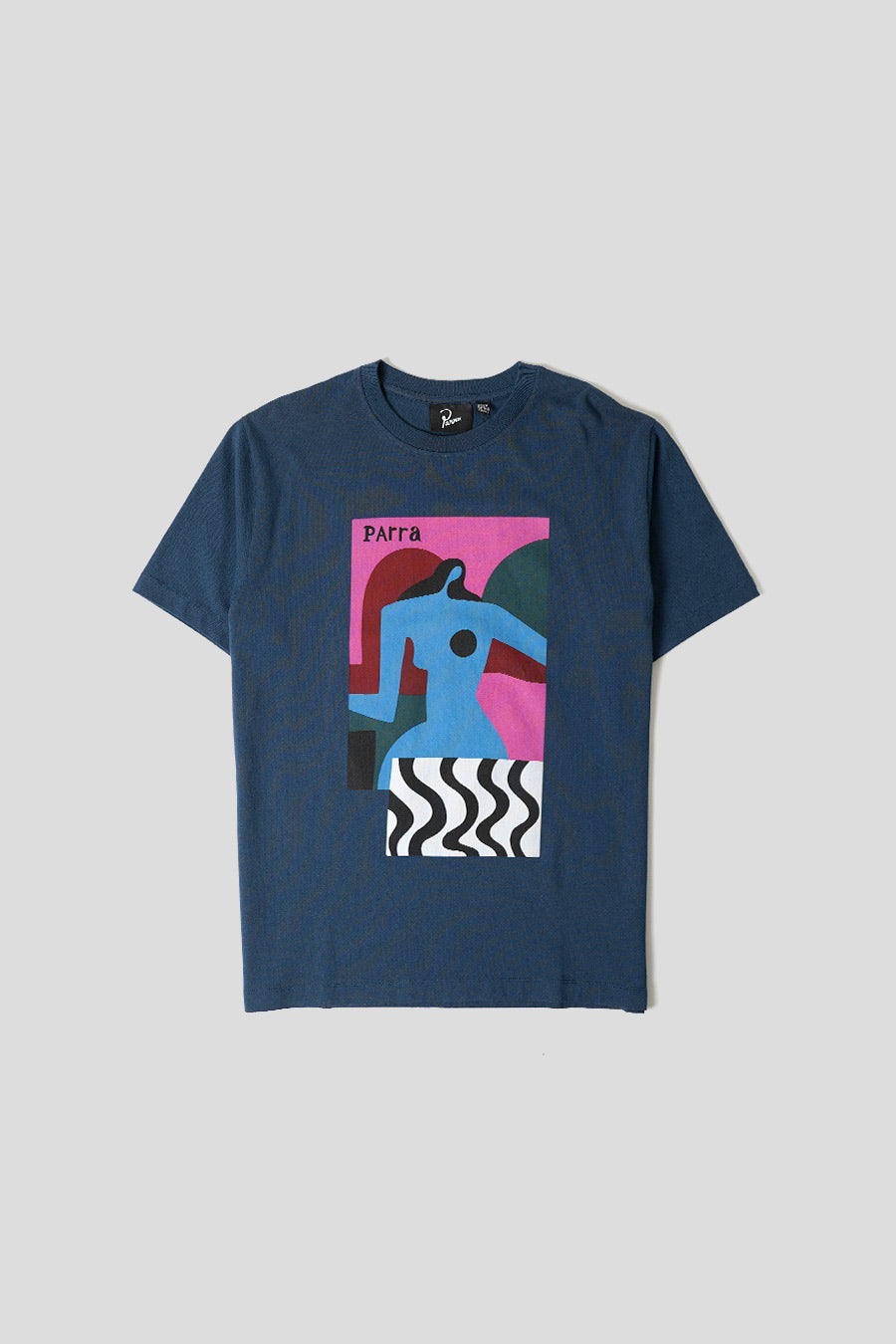BY PARRA - NAVY BLUE DISTORTION TABLE T-SHIRT - LE LABO STORE