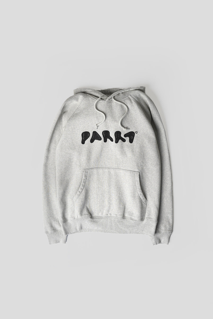 BY PARRA - HEATHER GREY BLOB LOGO HOODED SWEATSHIRT - LE LABO STORE