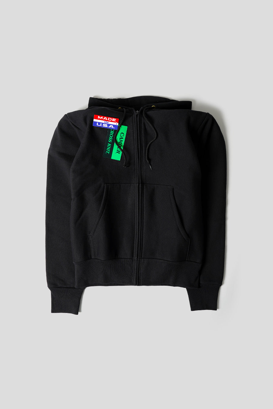 CAMBER USA - HOODIE ZIP CROSS KNIT NOIR - LE LABO STORE