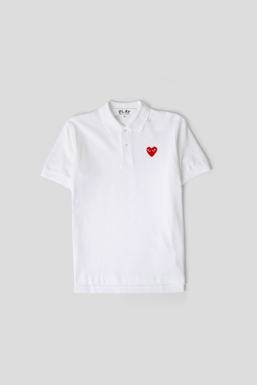 Comme des garçons PLAY - POLO PLAY COEUR ROUGE BLANC - LE LABO STORE