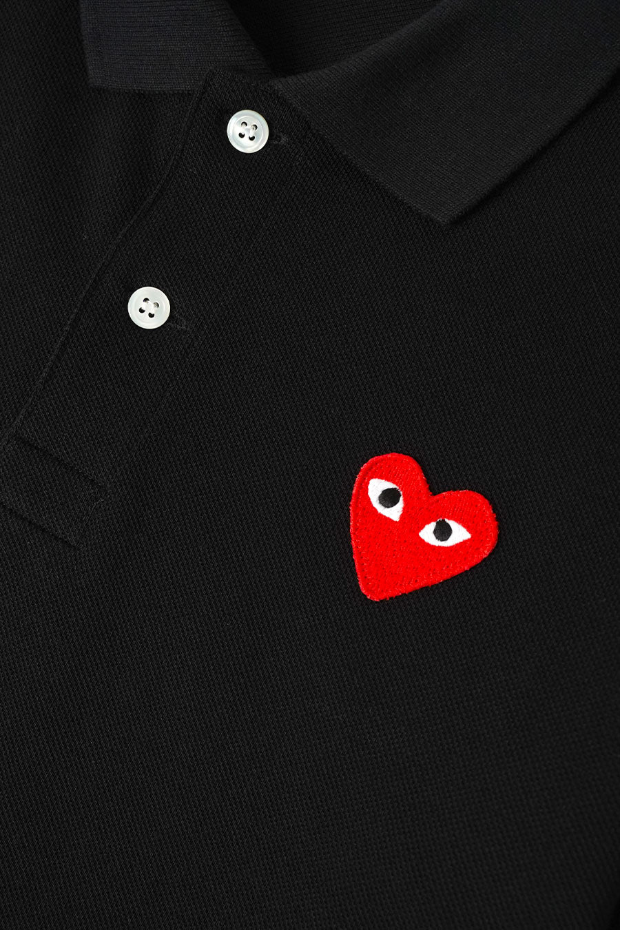 Comme des garçons PLAY - POLO COEUR ROUGE NOIR - LE LABO STORE