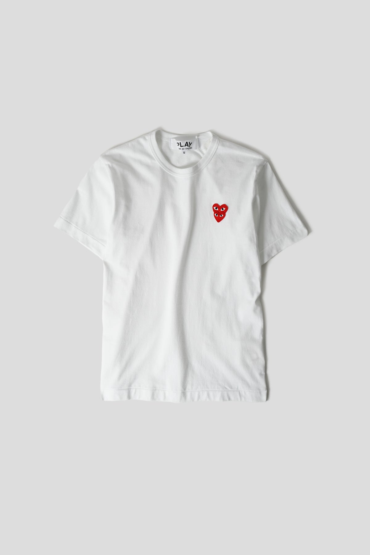 Comme des garçons PLAY - T-SHIRT BLANC DUAL COEUR ROUGE - LE LABO STORE