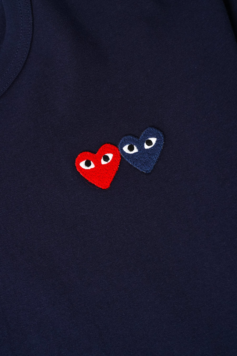 Comme des garçons PLAY - T-SHIRT PLAY DOUBLE COEUR BLEU MARINE - LE LABO STORE