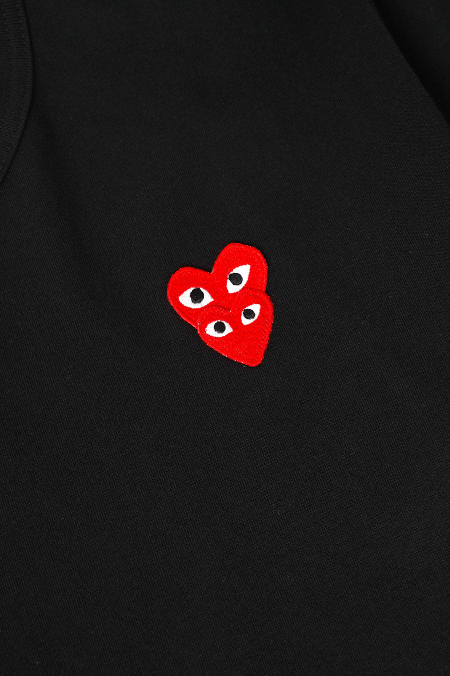 Comme des garçons PLAY - T-SHIRT PLAY DOUBLE COEUR ROUGE NOIR - LE LABO STORE