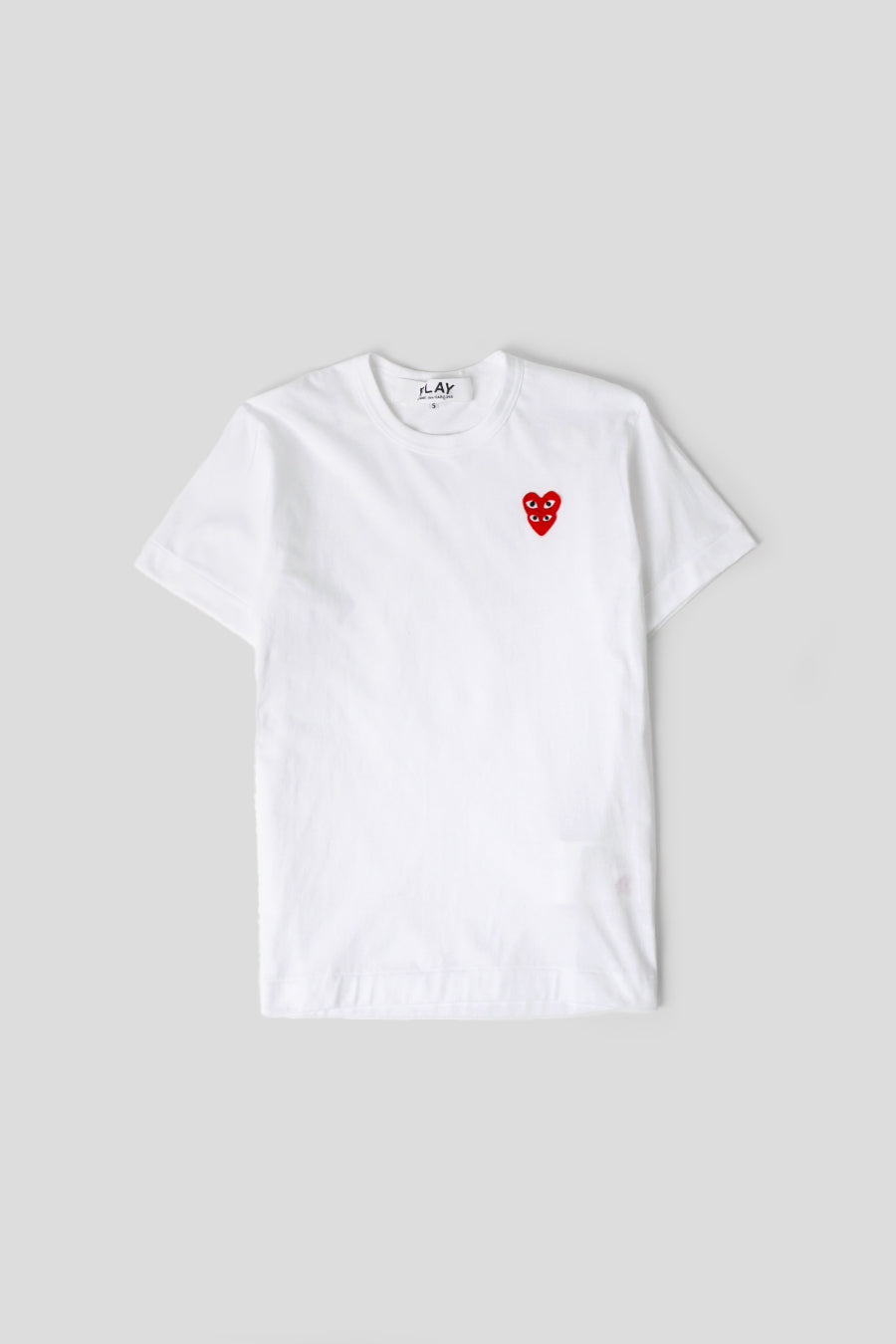 Comme des garçons PLAY - T-SHIRT PLAY DOUBLE COEUR ROUGE BLANC - LE LABO STORE