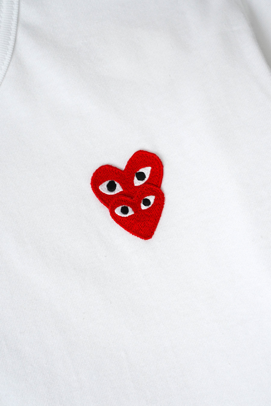 Comme des garçons PLAY - T-SHIRT PLAY DOUBLE COEUR ROUGE BLANC - LE LABO STORE