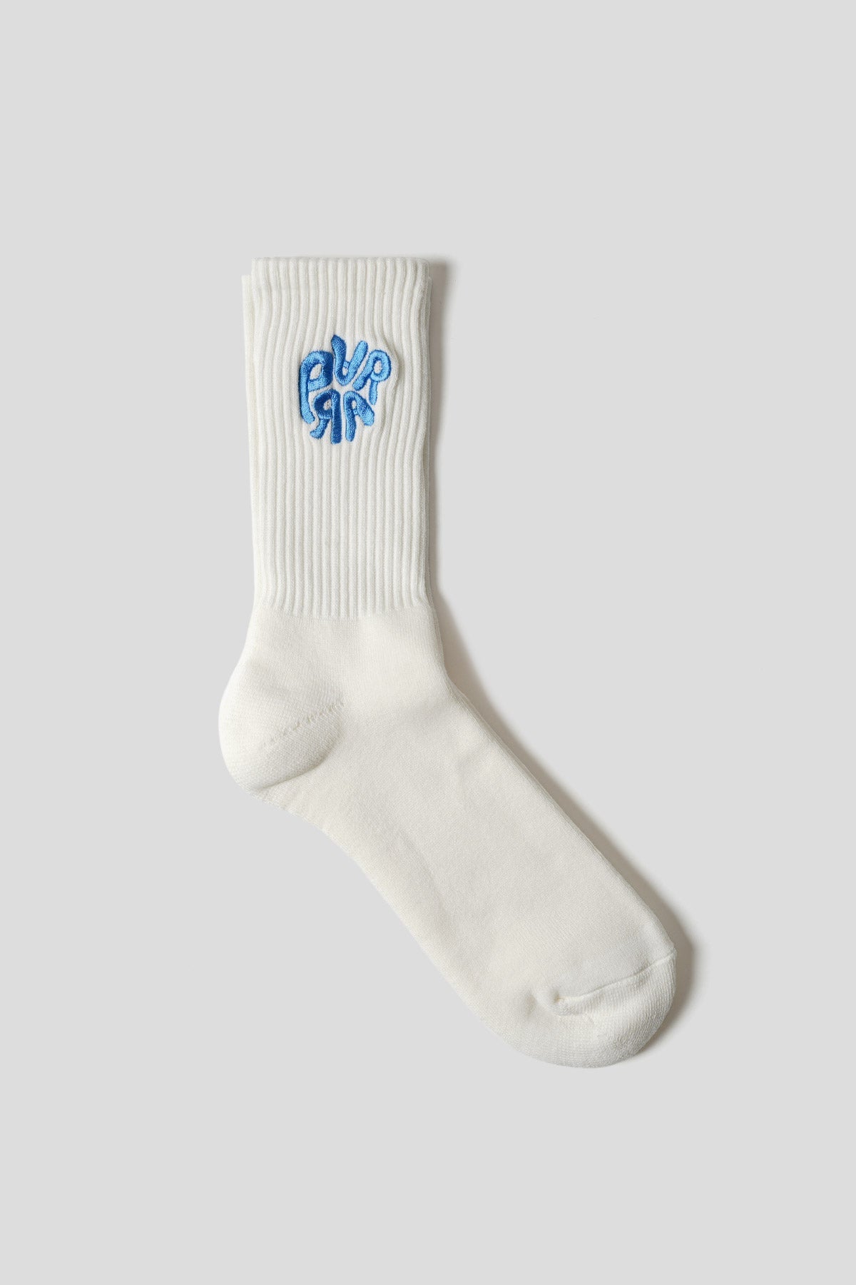 BY PARRA - WHITE AND BLUE LOGO CREW 1976 SOCKS – LE LABO STORE
